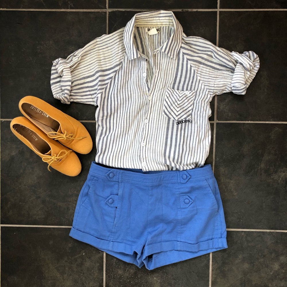 Billabong striped button down shirt